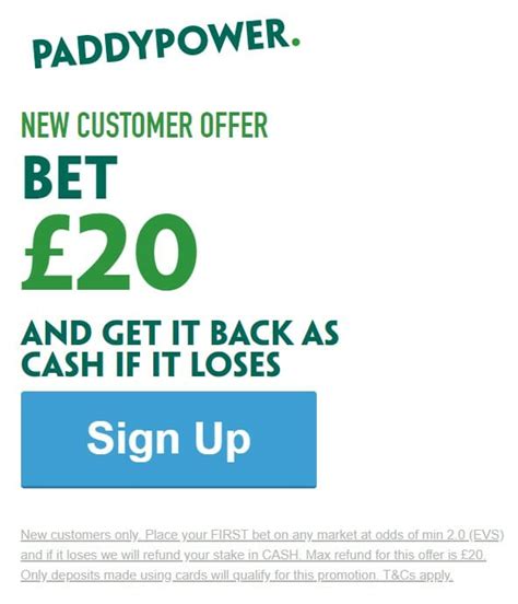 paddy power promotion codes  To do this, you need to register, deposit and place a £10 bet on any horse race at Leopardstown this weekend, at odds of 1/2 (1